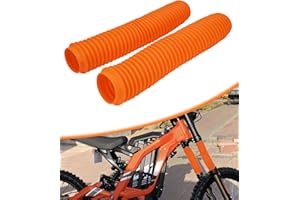 NACORE Motorcycle Fork Cover Boots Universal Front Shock Tube Absorber Guard Dust Boots For Most Dirt Pit Bike, NEON ORANGE