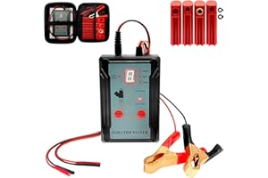 KTTOOL Fuel Injector Tester Cleaner & Adapter DIY Cleaning Tools Kit Set, Fuel System Cleaner Gasoline Engines, Red