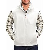 Yousify Mens Waterproof Softshell Vest Full Zip Sleeveless Jacket Lightweight Fleece Outerwear for Cycling Hiking Outdoor
