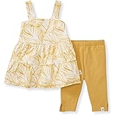 Burt's Bees Baby Baby Girls Top and Pant Set, Tunic and Leggings Bundle, 100% Organic Cotton