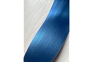 FROEBEL MINT Shimmer Metallic Paper Strips ~Weaving, Moravian Stars, German Stars, Froebel Stars (50 strips) (Blue Satin, 1/2 inch)