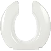 Big John Oversized Toilet Seat with Stainless Steel Hinges – For Round or Elongated Toilet Bowls – White