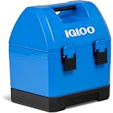 Igloo Gripper CoolBox 10 Qt Cooler, Sneaky Blue | Insulated Lunch Box Cooler, Holds 11 Cans, Toolbox-Tough Latches, Rubberized Non-Slip Base, Lid Cargo Divider
