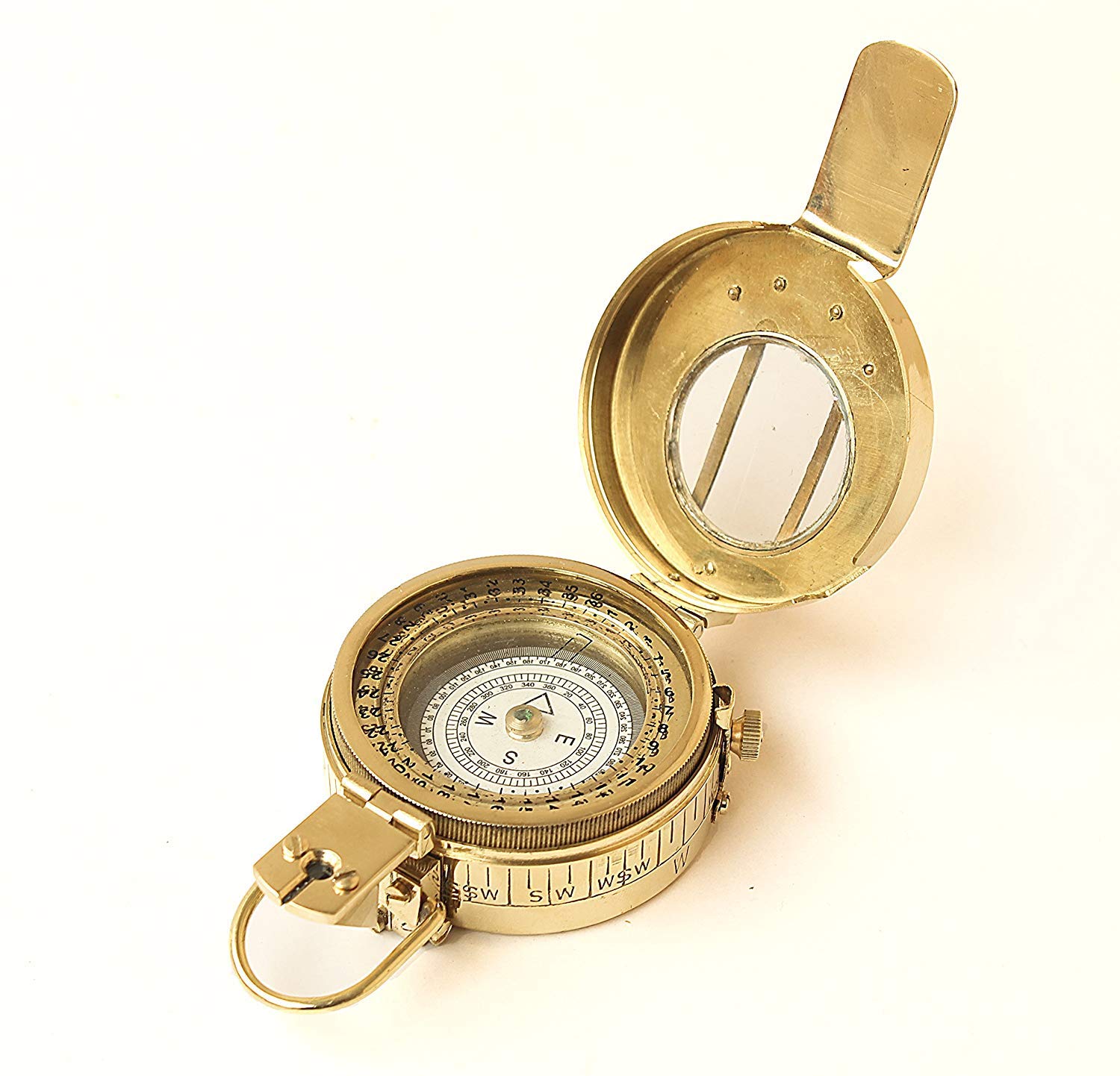 Nautical Vintage Military Navigational Marine Brass Compass 2.5 Pocket Antique Device