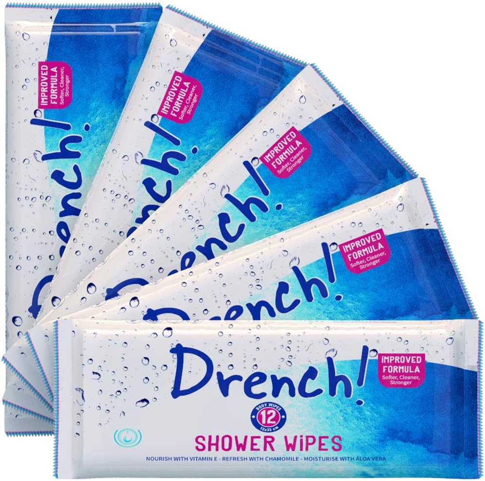 Luxury Body Wipes for Adults and Elderly (5Pack) No Rinse Bathing