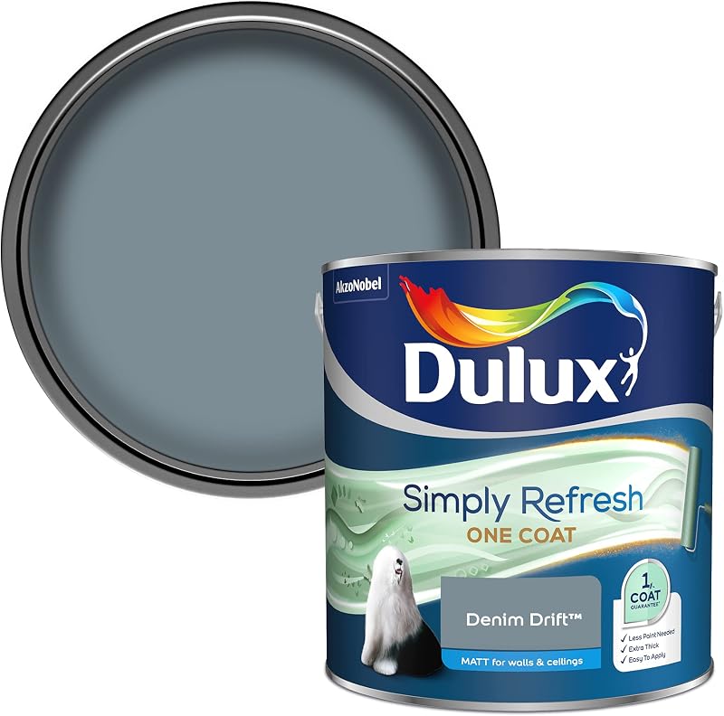 Dulux Simply Refresh Matt Emulsion Paint Denim Drift 2.5L