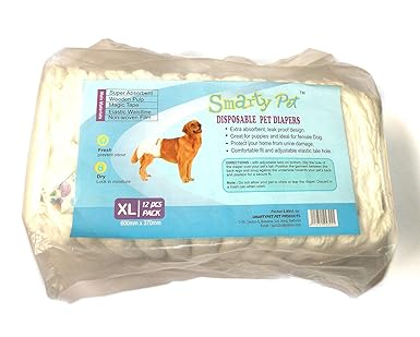 Mera Puppy Smarty Pet Disposable Dog Diapers Pack Of 12 (XLarge)