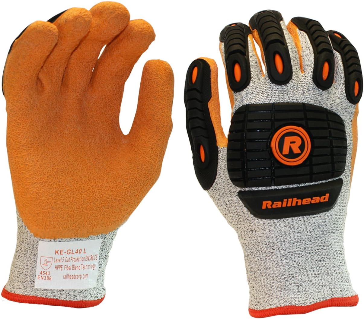 Latex Palm, 6 Pack, Cut Resistant Glove, Level 5 Cut, Level 4 Tear, Puncture, & Abrasion Protection, Size Medium, KE-GL40L M