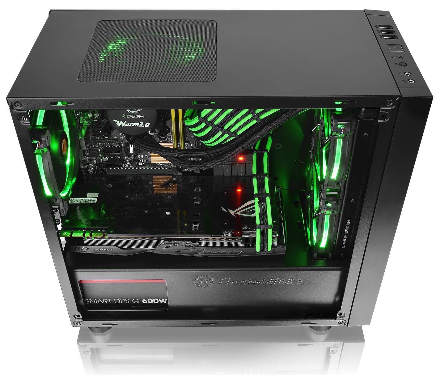 Thermaltake Versa H17 Black Micro ATX Mini Tower Gaming Computer Case 2.0 Edition with One 120mm Rear Fan Pre-Installed CA-1J1-00S1NN-A0