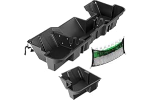 oEdRo Under Seat Storage fits 2019-2026 Dodge Ram 1500 Crew Cab New Body Style (Not for Classic), Upgraded Rear Underseat Storage Truck Organizer Black Tool Box