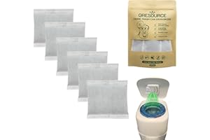 Gresource 6 Pack Diaper Pail Carbon Refill Filters–Premium Charcoal Odor Absorbers Deodorizer for Playtex Diaper Genie Complete and Expressions Pail–Ultimate Odor Control for Baby Nursery & More