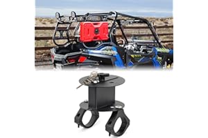 MAIKER OFF ROAD UTV ATV Metal Gas Can Mount with Lock & Key, Mounting Holder 1.75"-2" Roll Bar Compatible Polaris RZR Pioneer Yamaha Can Am Maverick X3