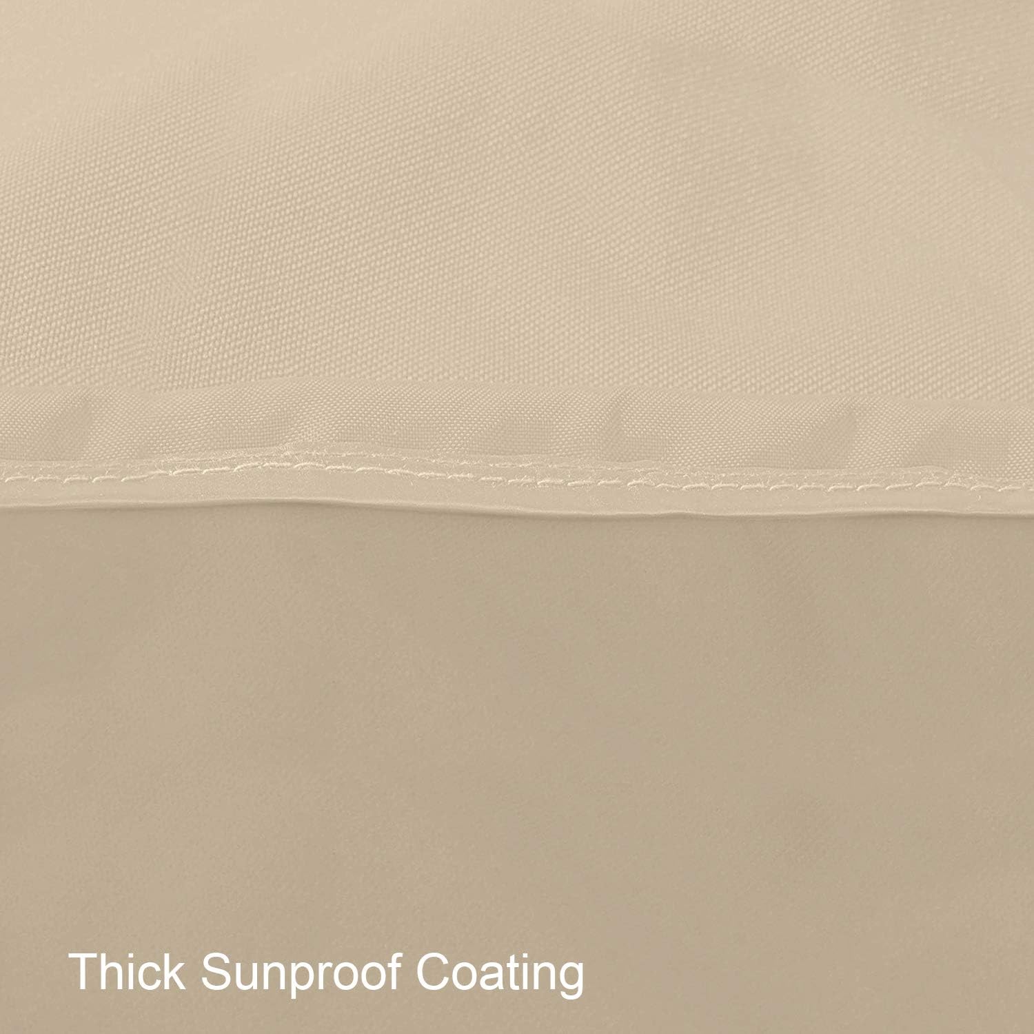 Delxo Patio Sofa Cover 3 Seater Waterproof Outdoor Sofa Cover Anti-UV Patio Furniture Sofa Cover with Elastic Hem and Padded Handles, Air Vents, Beige : Garden & Outdoor