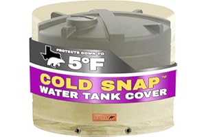 Redford Supply Co. Cold Snap (5°F) Round Water Storage Tank Cover - Weatherproof Water Tank Cover, Outdoor Water Well Tank Covers, Water Well Tank Covers insulated (70"Diameter x 44"H, Beige)