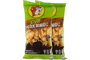 POP SNAX Bucee Pork Rinds, Dill, Keto Friendly, Dill Flavor, 4 Oz (2 Bags)