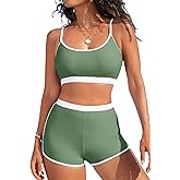Herseas High Waisted Bikini Sets for Women - 2 Piece Tummy Control Swimsuits Modest Bathing Suit Shorts Swim Suits 2026
