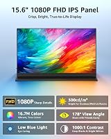 Yodoit 15.6 inch Portable Monitor FHD 1920x1080 IPS USB-C HDMI With Speakers view 5