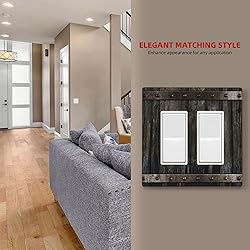 Rustic Country Barn Door Double Rocker Light Switch