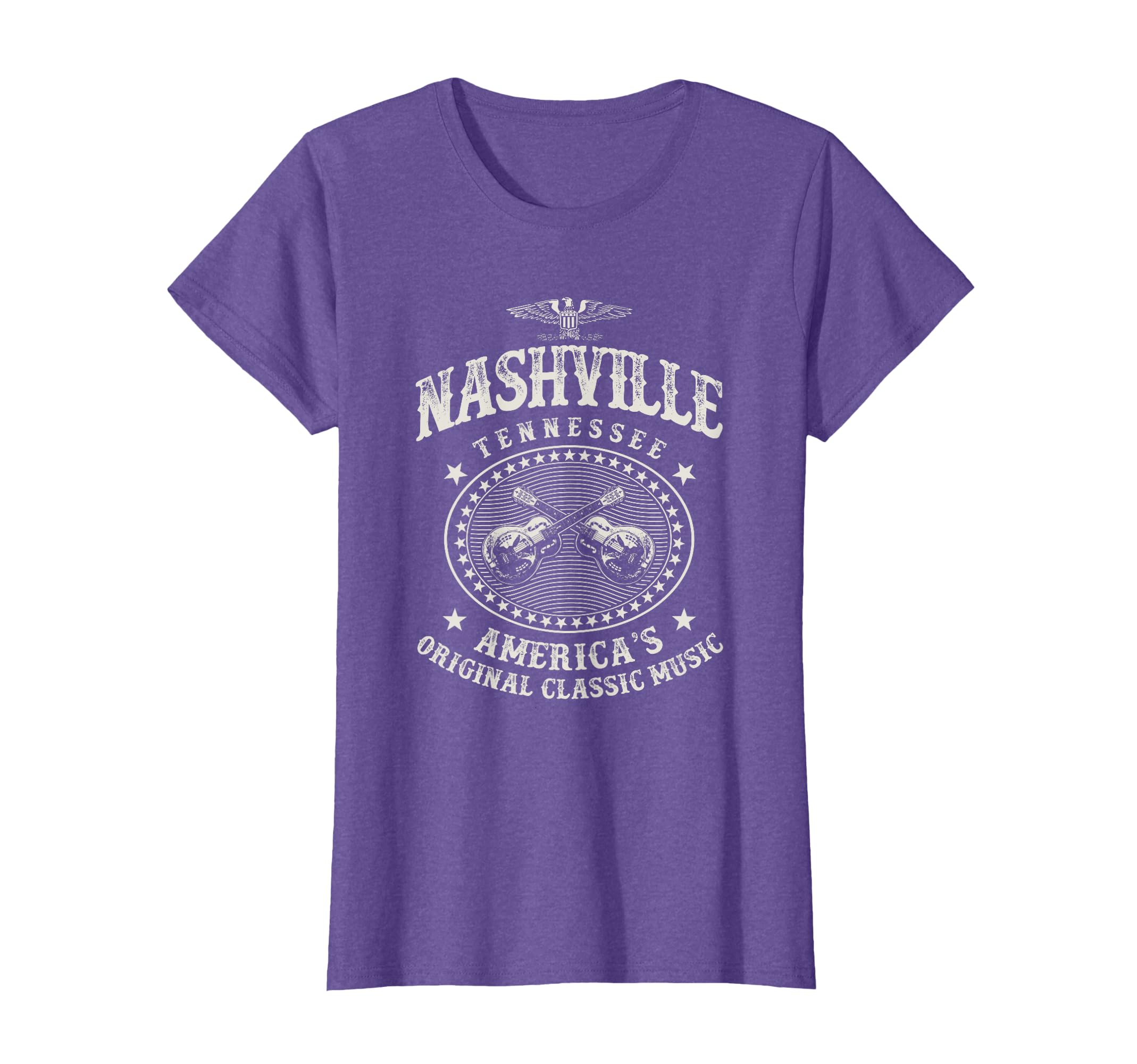 Nashville Music City USA Vintage Guitar T-Shirt