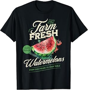 Farm Fresh Organic Watermelon Farmer's Market Homegrown T-Shirt