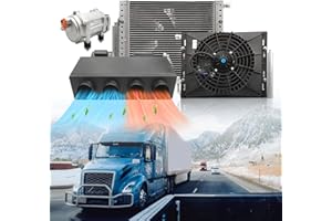 COOLIGO 12V DC Universal Under Dash Air Conditioner Heater, 10000BTU Automotive A/C Unit Cooling Heating System, 12 Volt Inverter Underdash AC Kit with 20CC Compressor, Fast Cooling for Car RV Pickup Truck