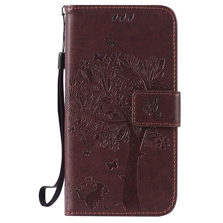 Nancen Compatible with Handyhülle Galaxy S5 / SM-G900F Flip Schutzhülle Zubehör Lederhülle mit Silikon Back Cover PU Leder Ha