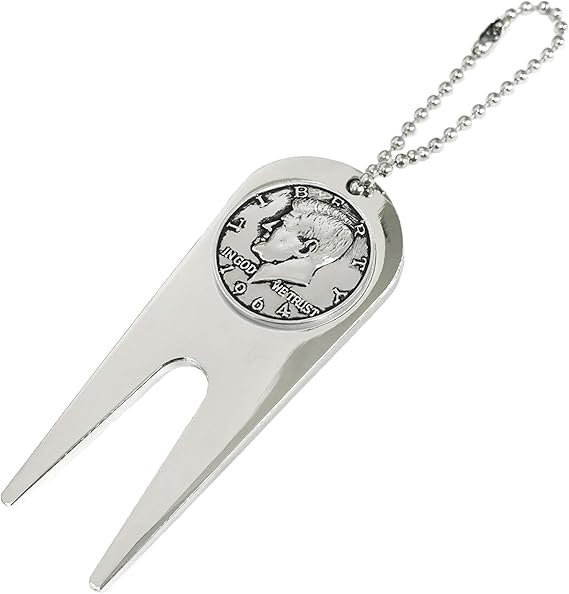 Amazon Co Jp ゴルフマーカー グリーンフォーク ボールマーカー グリーンマーカー マグネット 磁石 メンズ レディース コイン ハーフダラー シルバー 服 ファッション小物