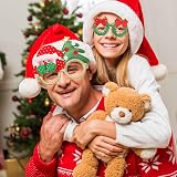 AWAVM 12 Styles Christmas Party Glasses Glitter Costume Eyewear Kids Adults view 7