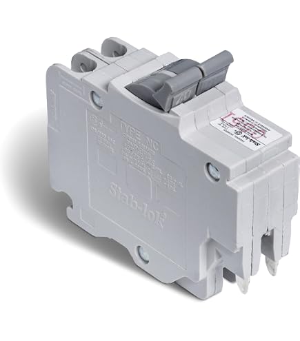 Connecticut Electric UBIF0225N – Federal Pacific Stab-Lok Replacement 25 Amp 2-Pole Circuit Breaker, Gray