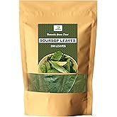 Diyon's Dried Whole Soursop 200 Leaves (110g) 100% All Natural, Delicious Fresh Tea | From Sri Lanka | Premium Wildcrafted Quality, Packed In a Stand up Resealable Pouch.