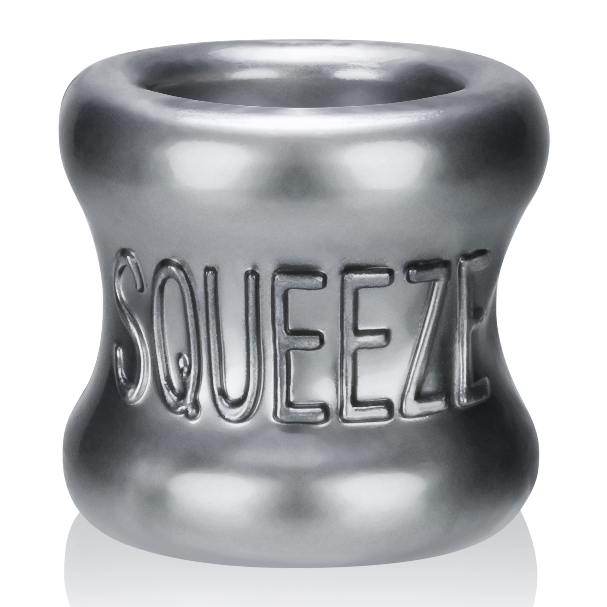 OXBALLS Love Rings Squeeze Ball Stretcher, One Size, Silver