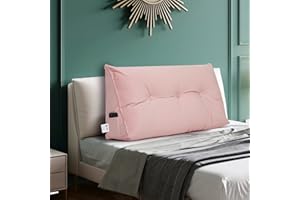 Gorilla Gadgets Large Reading Bed Rest Pillow - Triangular Headboard Wedge Pillows, Backrest Positioning Support, Extra Filling with Washable Velvet Cover