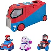 Marvel Spidey and his Amazing Friends Web Transporter Feature Vehicle, Lights &amp; Sounds - Includes 3 Amazing Mini Vehicles, Unisex