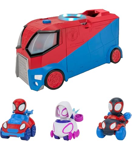 Paquete múltiple de 10 mini vehículos surtidos de 5 cm de Spidey and his Amazing Friends SNF0046 que incluye a Ghost Spider, Miles, Hulk y más juguetes del amigable vecino Hombre Araña Paquete múltiple de 10 mini vehículos surtidos de 5 cm de Spidey and his Amazing Friends SNF0046 que incluye a Ghost Spider, Miles, Hulk y más juguetes del amigable vecino Hombre Araña