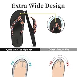 Qzize Women's Flip Flops Yoga Mat - Arch Support