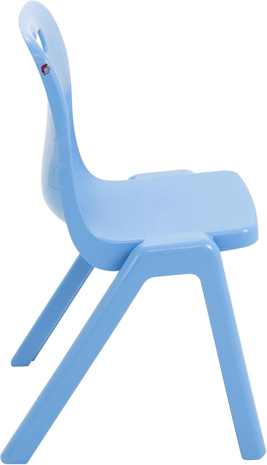 Titan One Piece Classroom Chair, Plastic, Sky Blue, Size 4, Ages 8-9 Years - Image 4