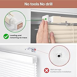 LazBlinds No Tools No Drill Cordless 1" Vinyl Mini