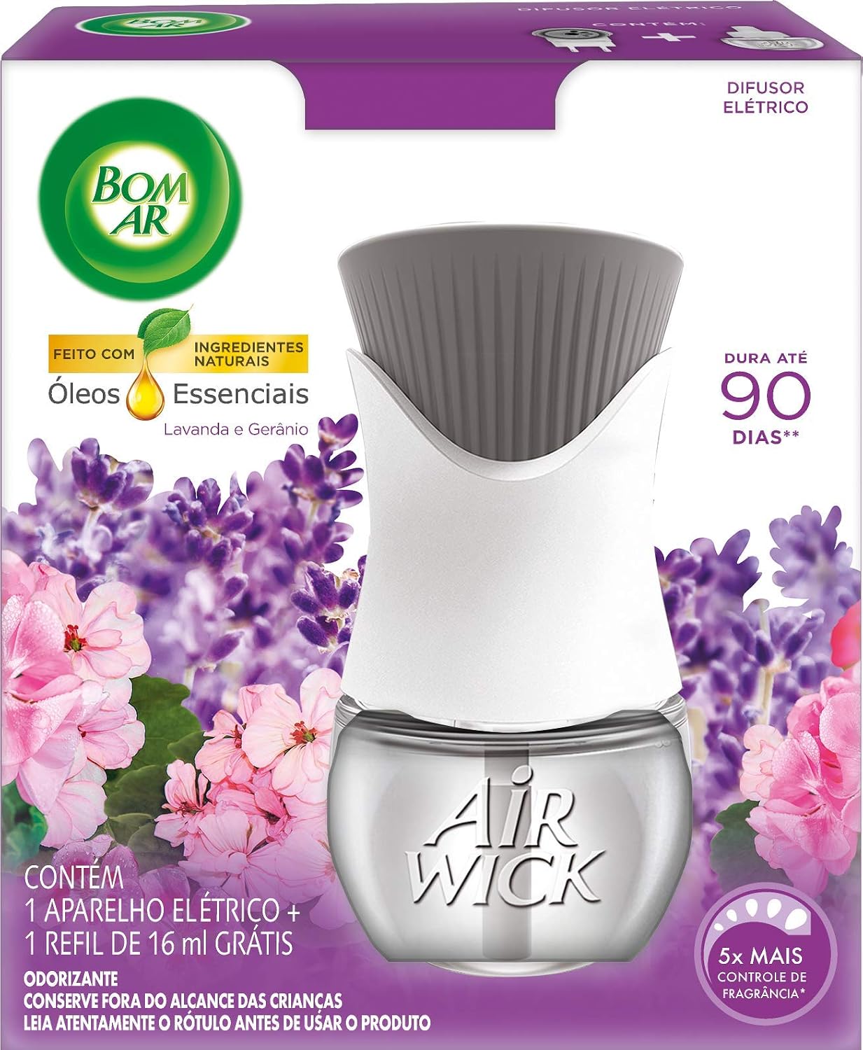 Odorizador De Ambiente Elétrico Doces Dias De Lavanda Air Wick Bom Ar Life Scents Caixa Grátis Refil (7891035918001)