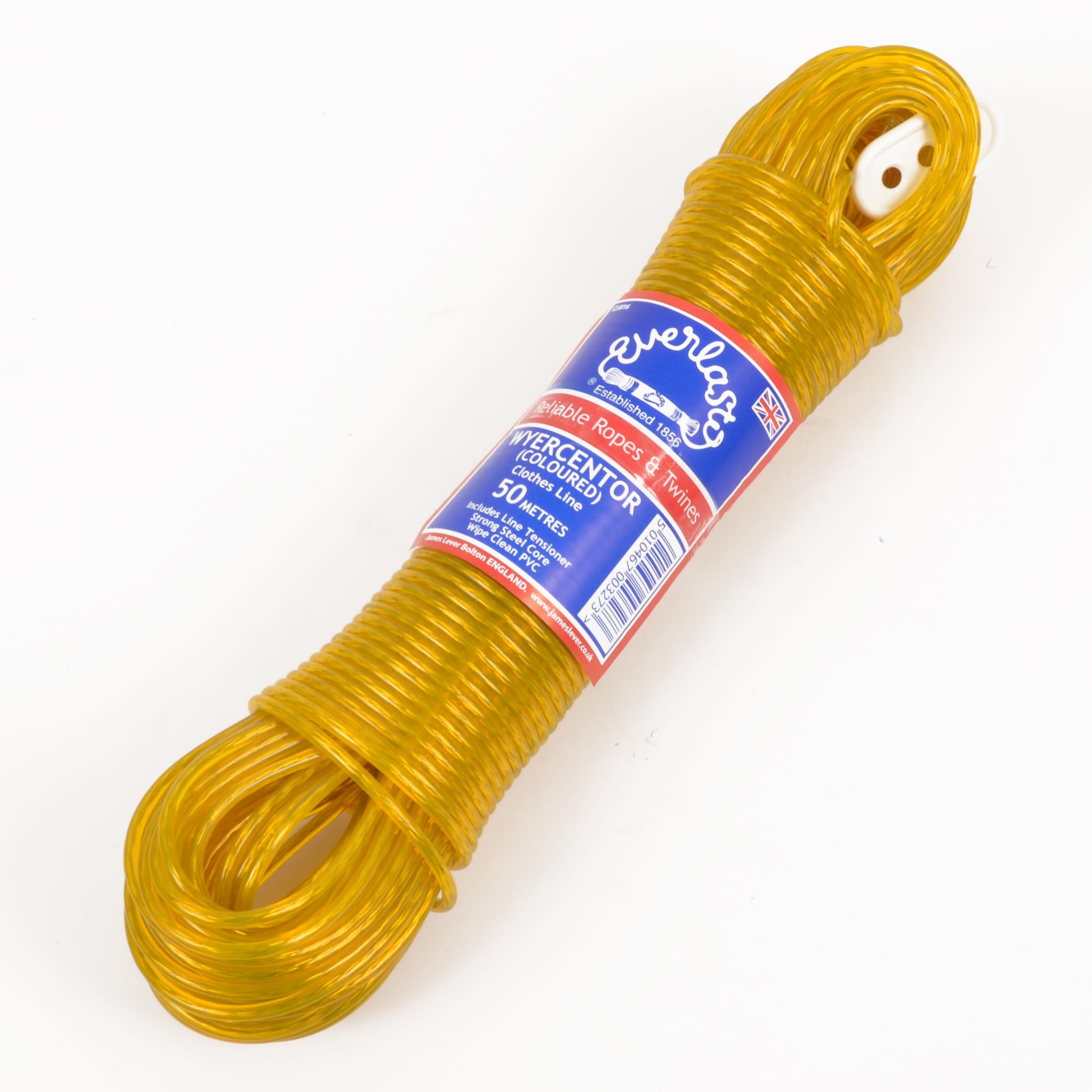 30M - Quality Everlasto 'Wyercentor' Steel Core Coloured Clothes/Washing Line 3.5mm Thick (YELLOW)