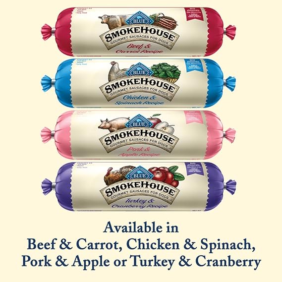 blue smokehouse gourmet sausages for dogs