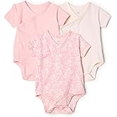 Amazon Essentials x Sofia Grainge Unisex Babies' Side Snap Short Sleeve Bodysuit
