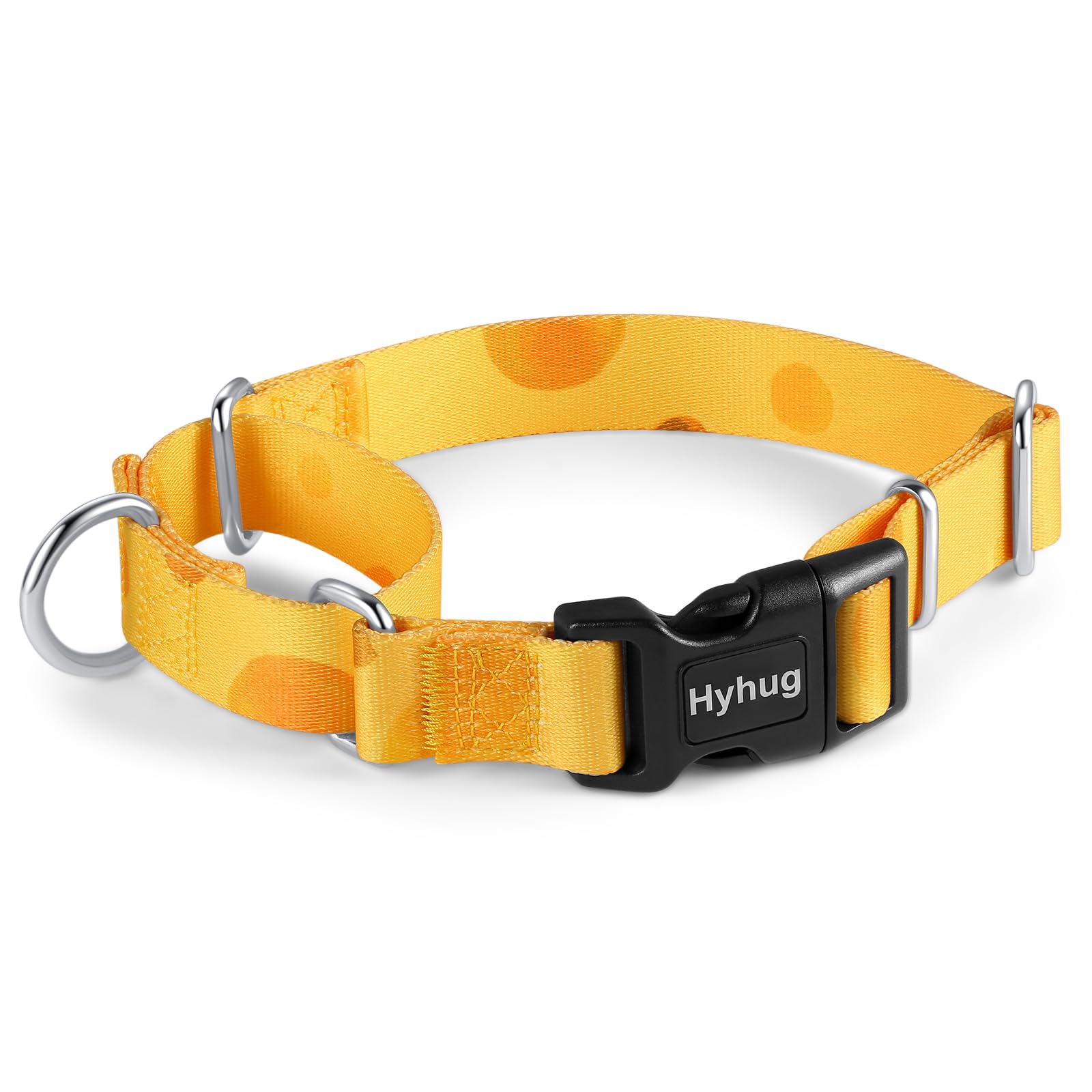 Hyhug Martingale Dog Collar With Buckle: Escape-Proof, No Slip Heavy Duty Nylon, Colorfast Adjustable Pet Supplies for Medium Breeds(Cheese, Medium) — image 1