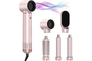 AVENHO 5 in 1 Hot Air Styler - Blow Dryer Brush & Air Curling Wrap Styler with Negative Ion Technology, Hair Dryer Brush for Drying, Curling, Straightening & Styling, Professional Hair Styling Tools