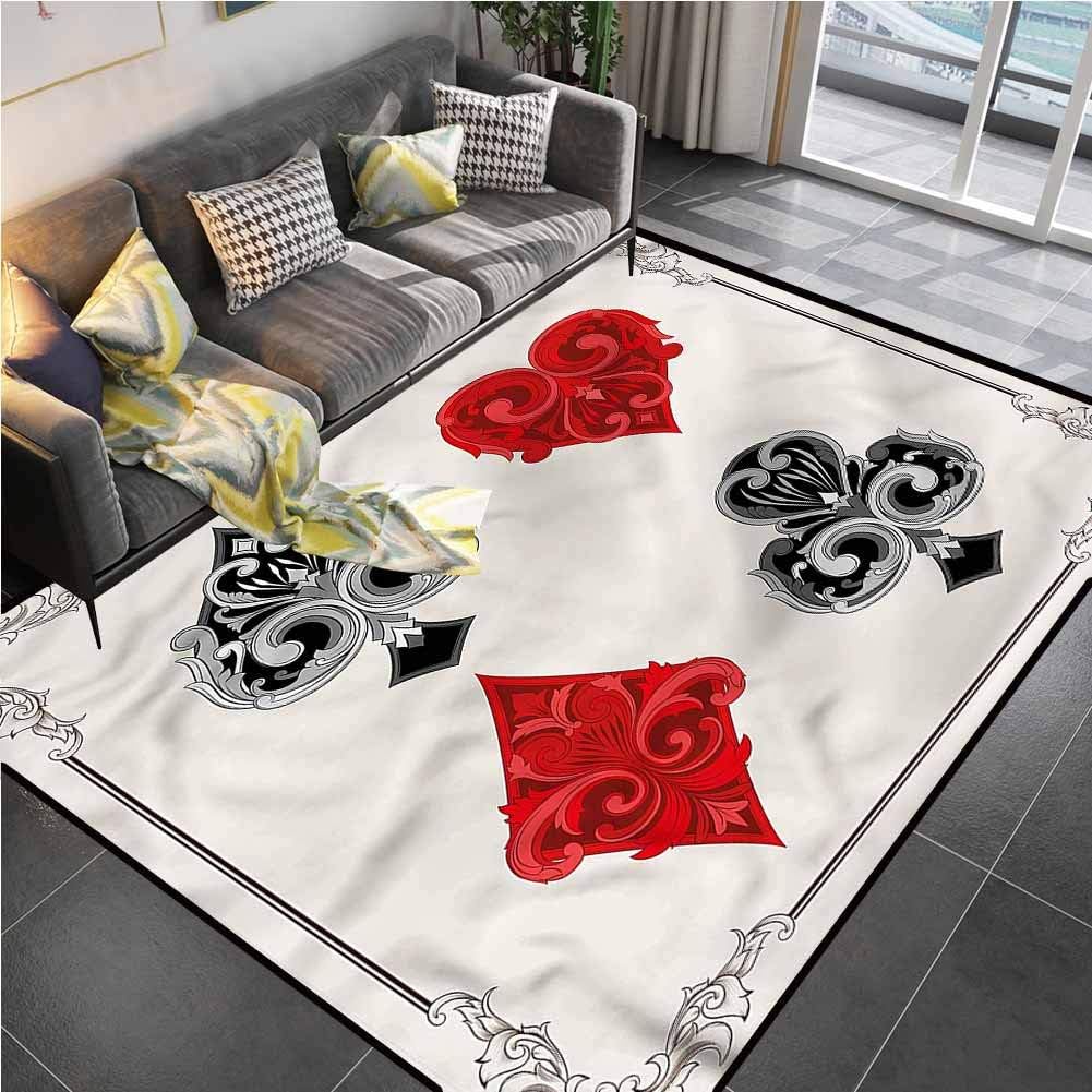 Area Rug Print Large Rug Mat Poker Tournament, Gambling