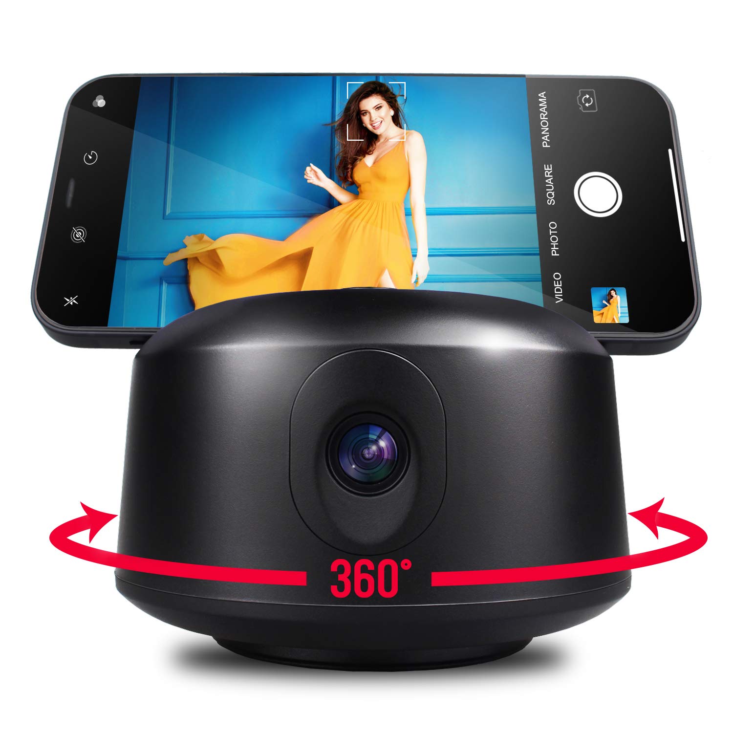 Futheda Smart Tracking Holder, 【NO APP Required】, 360° Rotation Auto Face Gimbal Stabilizer Selfie Stick, Cell Phone Tablet Camera Mount for Tripod Stand, for Vlogging Video Shooting Live Streaming