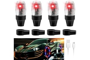 YUERWOVER Tire Lights for Car LED Bike Wheel Light Flash Lantern Bicycle Firefly Valve Stem Cap Motorcycle Tyre Spoke Lamp Waterproof Decoration Accessories for SUV Truck Golf Cart