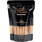 Gourmet Ceylon Cinnamon Premium Alba Grade Ceylon Cinnamon Sticks from Sri Lanka 4 oz. True Cinnamon Quills (5-Inch Cut) Artisanal, Family-Farmed &amp; Hand-Crafted