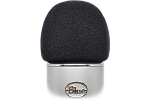 VOCALBEAT Foam Windscreen for Blue Yeti Microphone - Pop Filter Cover made from Quality Sponge Material that Filters Unwanted Recording and Background Noises - Black Color