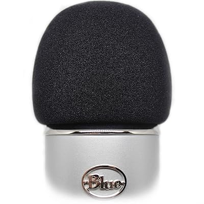 Professional Foam Windscreen for Blue Yeti - Covers Other Large Microphones, such as MXL, Audio Technica and Many More - Quality Sponge Material Makes This The Perfect Pop Filter for your Mic (Black)