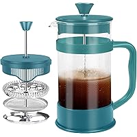 Utopia Kitchen French Press Espresso and Tea Maker with Triple Filters, Stainless Steel Plunger and Heat Resistant…